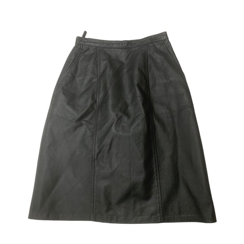 Vintage Genuine Leather Skirt